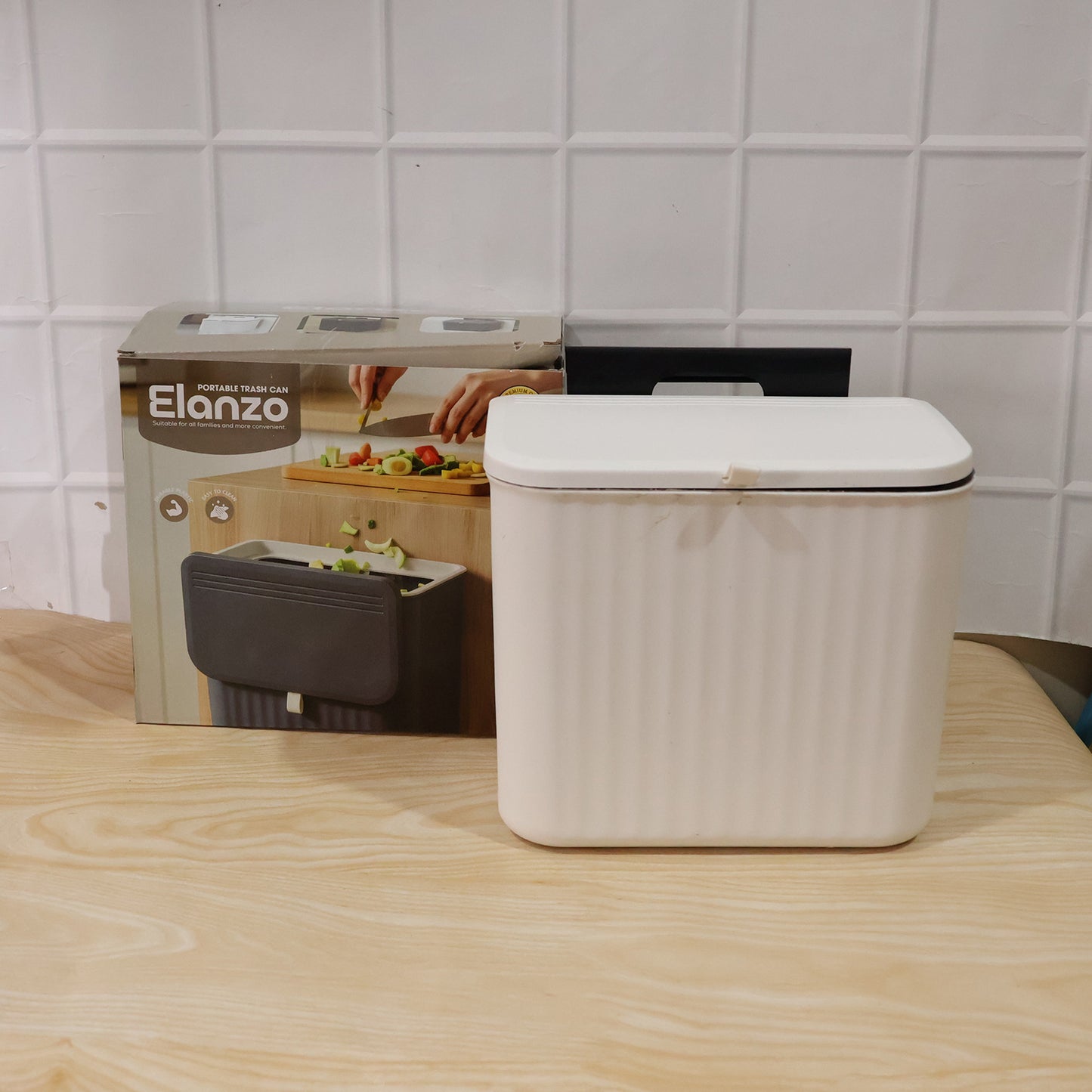 Portable Plastic Kitchen Dustbin Trash Bin (1 Pc 25x22 Cm)