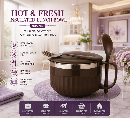 Hot & Fresh Insulated Lunch Bowl (650ML)