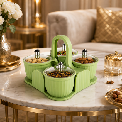 4-Piece Dry Fruit & Snack Storage Jar Set