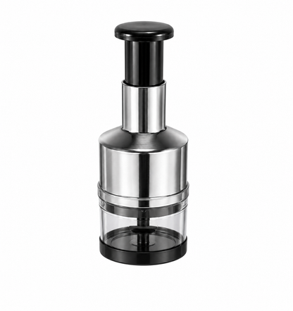 QuickChef Pro Stainless Steel Push Chopper - Cut Veggies in 5 Seconds