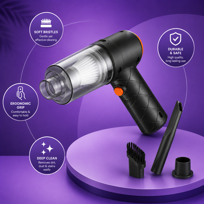Mini Car + Home + Office Vacuum Cleaner - USB Rechargeable