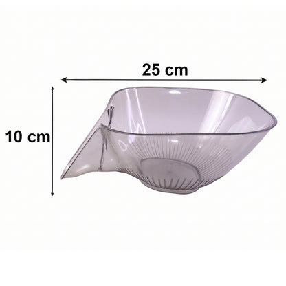 Fruit  Vegetable Washing Strainer Basket For Kitchen Sink Drain Basket With Funnel (1 Pc)